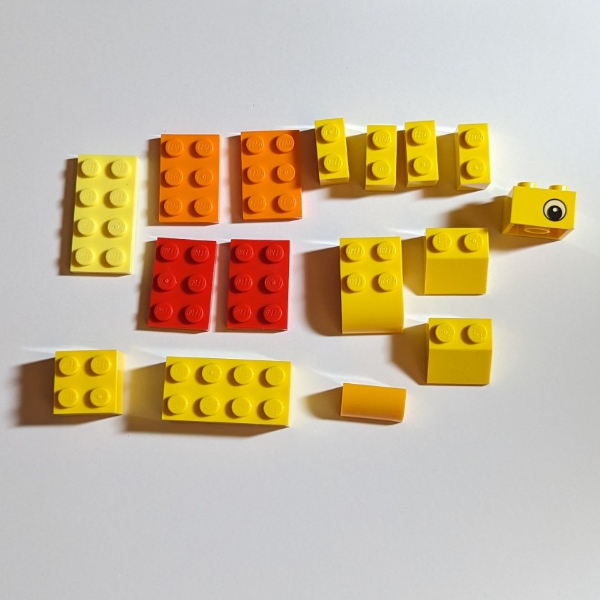 LEGO gelbe Klemmbausteine